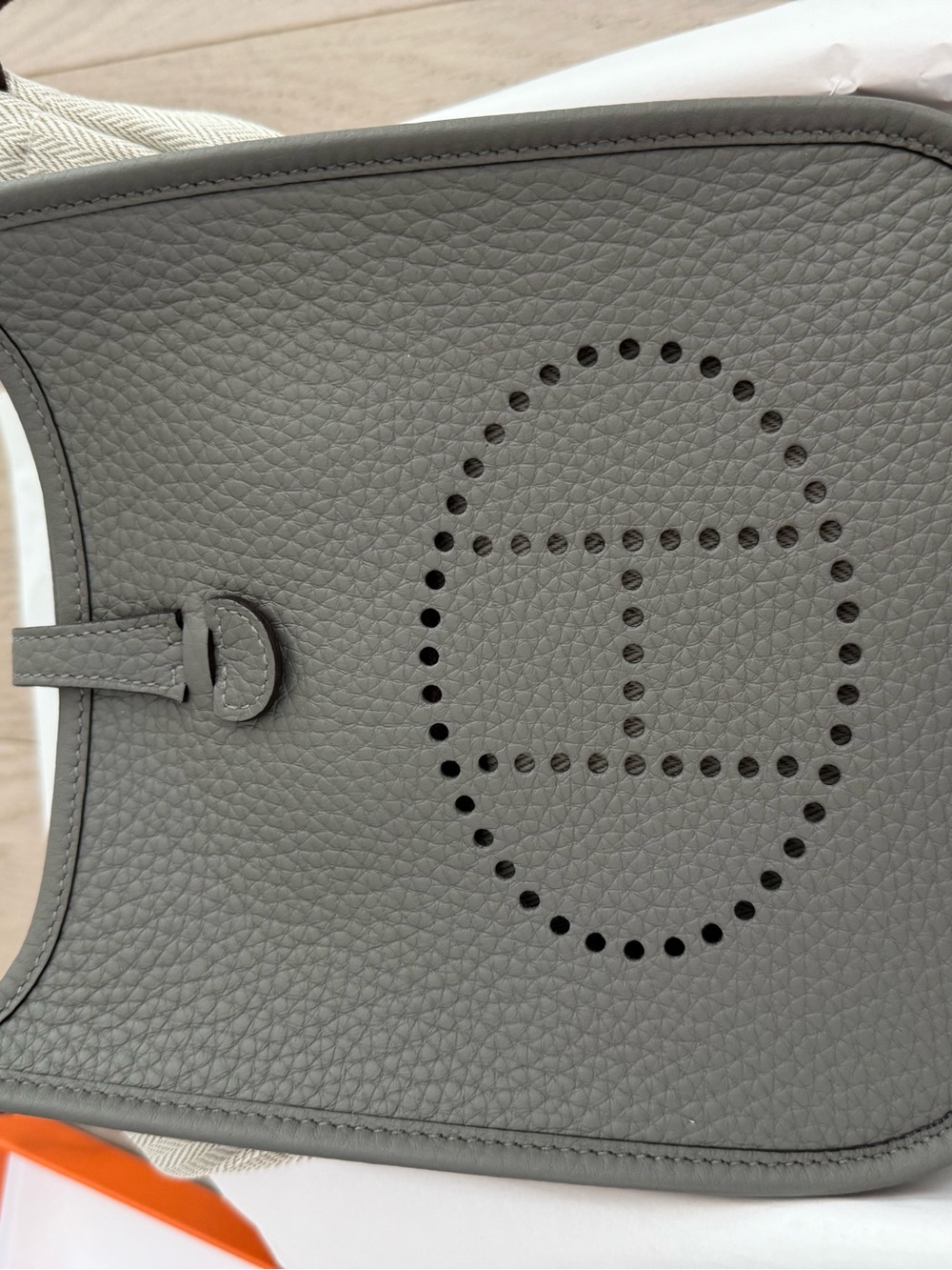 Hermes (authentic) Gris Meyer Mini Evelyne